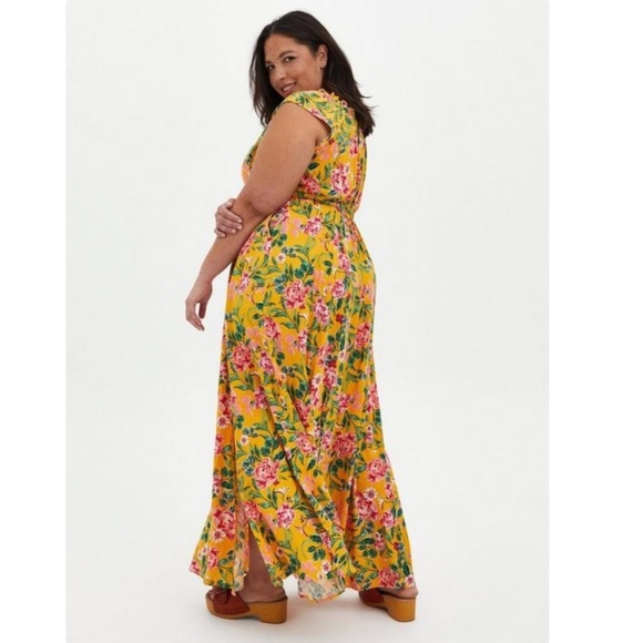 TORRID NWT Maxi Challis Tie-Front Dress - Picture 3 of 6